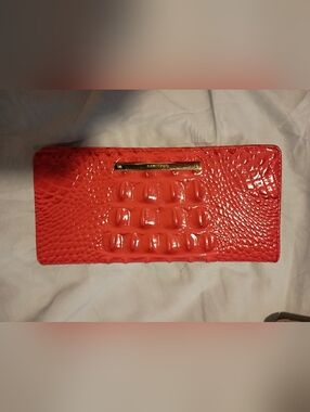 Brahmin Patent Croc-Embossed Bright Pink(Not Coral) NWOT Gorgeous! MSRP $298!